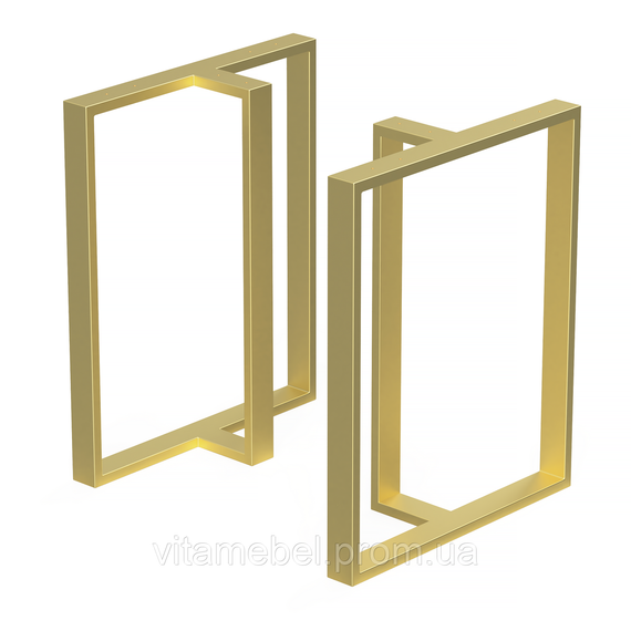 Комплект опор для столу з металу 600×200mm, H=730mm (профільна труба: 60x20mm) | Зображення 1