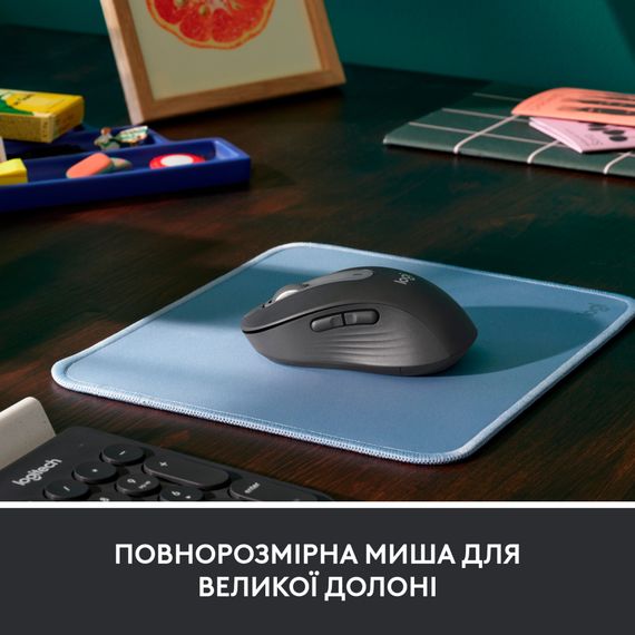 Мишка Logitech Signature M650 L Wireless Mouse for Business Graphite (910-006348) | Зображення 3