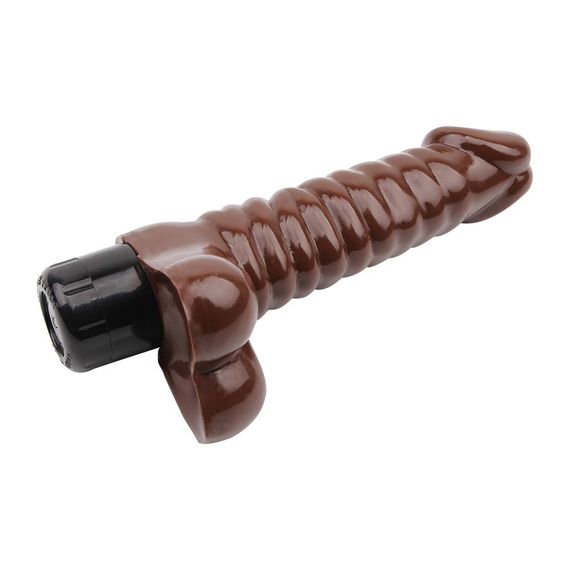 Вібратор рельєфний з яєчками Chisa RUBICON, коричневий Sex Aura | Зображення 4