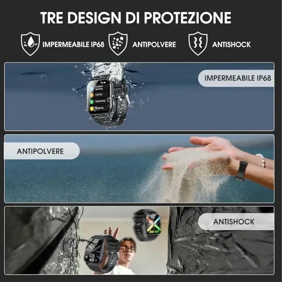 Смарт-годинник багатофункціональний, Nerunsa, водонепроникний фітнес-трекер | Зображення 4