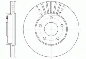 Диск гальмівний NISSAN, передн. (вир-во REMSA) REMSA 668110 на NISSAN ALMERA TINO (V10)