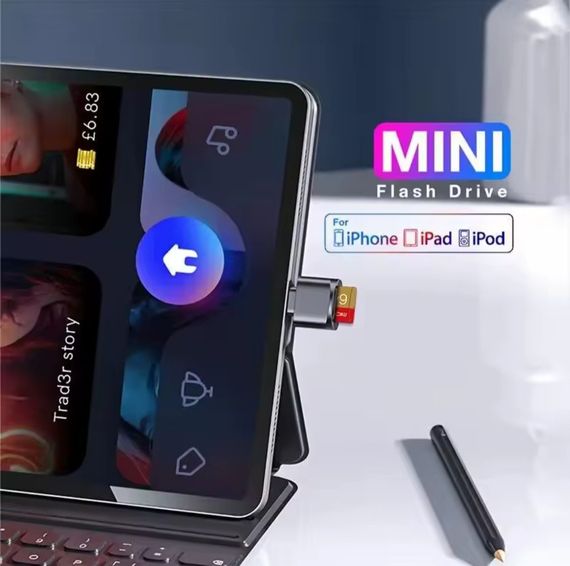 Адаптер для читання Micro TF SD-карт, конвертер для Iphone Ipad OTG в Micro SD | Зображення 2