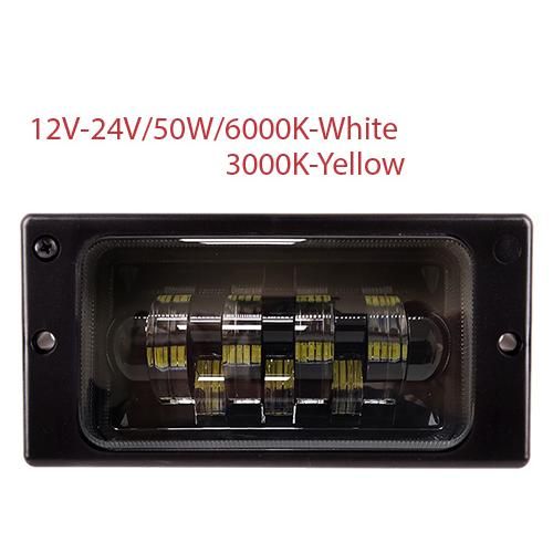 Фари дод. модель LADA/2110-14/LD-519 L4-W/Y/12-24V/50W/7LED-3000K/6000K | Зображення 1