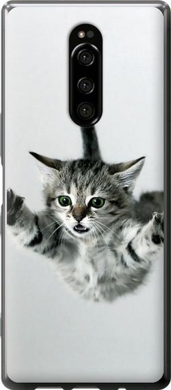 Чехол на Sony Xperia 1 J9110 Летящий котёнок "2322u-1760-17620"