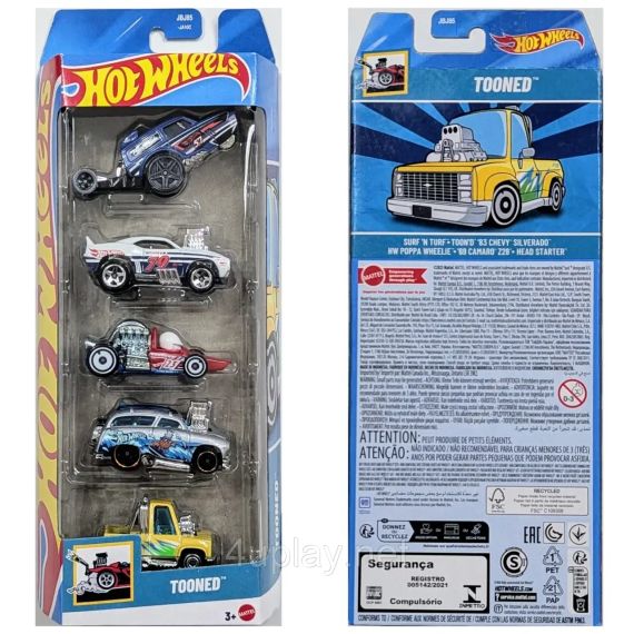 Hot Wheels Tooned Подарочный набор из 5-ти тюнингованных машинок Хот Вилс | Зображення 5