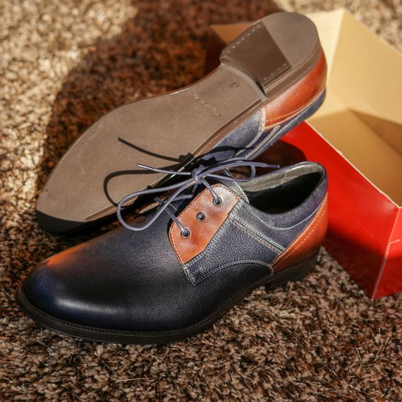 Сині туфлі польського виробництва Pan 40 розмір | Зображення 3