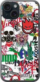 Чохол на iPhone 15 Many digerent logos із силікону FCh_000537