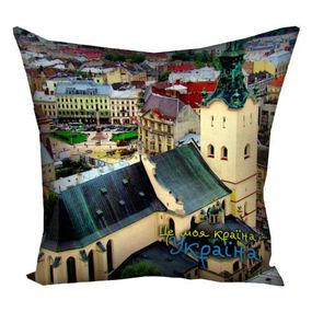 Подушка габардинова з принтом Це моя країна Україна 50x50 (5P_UKR067)