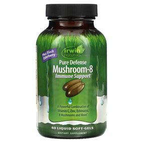 Добавка для иммунитета Irwin Naturals Pure Defense Mushroom-8, Immune Support, 60 Liquid Soft-Gels