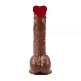 Вибромассажер JEFF STRYKER 8.9" Vibrating Dildo, Brown sexstyle