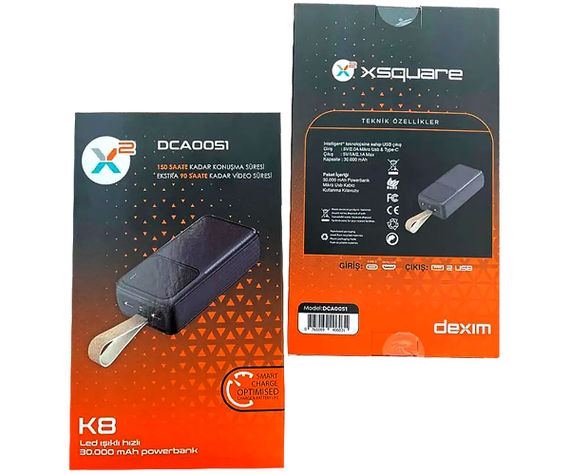 Зовнішній портативний акумулятор Power Bank DEXIM DCA0051 30000mAh чорний (DCA0051_1560) | Зображення 6