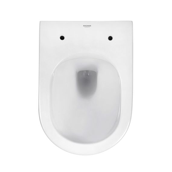 Унітаз підвісний безобідковий Kroner Armada WHI513636 RIMLESS з сидінням Slim Duroplast / Soft-close / Quick r | Зображення 7