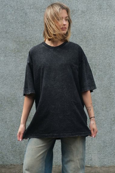Виварена оверсайз футболка Without Washed Black | Зображення 7