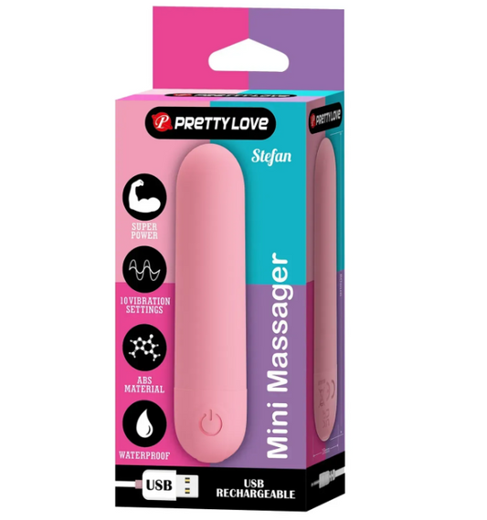 Перезаряджувана вібропуля Pretty Love — Stefan Light pink, BI-300085-3 Sex Aura | Зображення 7
