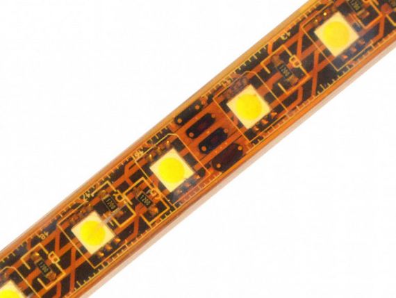 Светодиодная лента влагозащищенная теплый оттенок 12V 14.4W 5050 BROWN PCB WW IP68 1m (BY-025/60) | Зображення 2