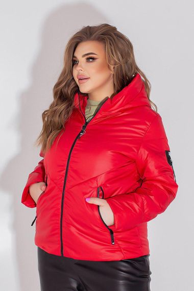 Жіноча демісезонна куртка, арт. 1008, червоний | Зображення 6