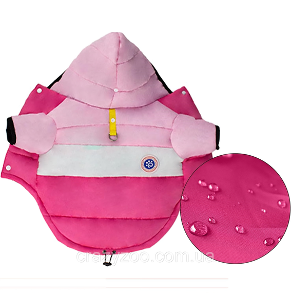 Куртка для собак и котов EcoToys Rose-Pink L розово-малиновая A: 31 см B: 45 см C: 30 см 6995 | Зображення 1