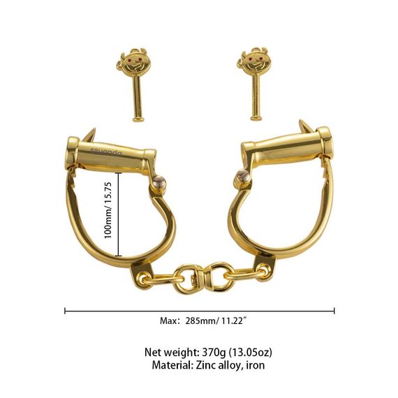Наручники LOCKINK Love-slave Handcuffs Золотистые One Size | Зображення 5