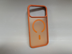 Чехол для iPhone 17 Pro Max / Айфон 17 Про Макс, Soft Touch, противоударный, MagSafe, оранжевый