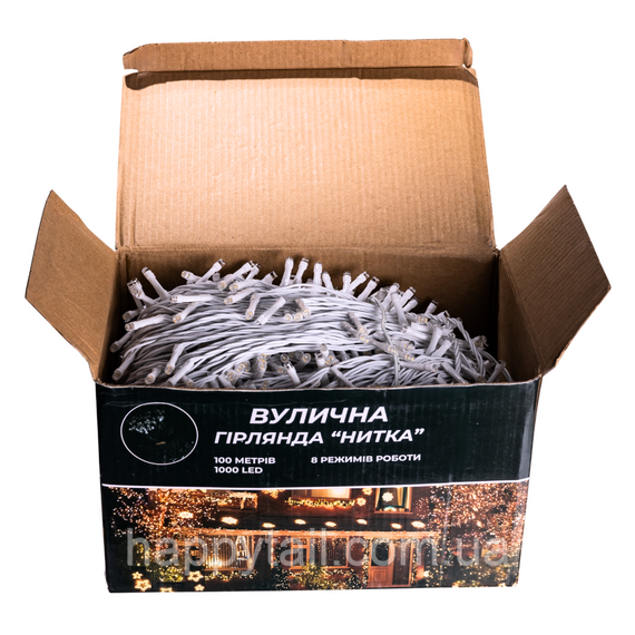 Гірлянда Різдвяна фея вулична 100 м 1000 LED білий провід Білий CF1000L100MWW | Зображення 4