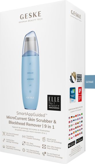 Мікрострумовий скрабер для шкіри та усунення чорних точок GESKE MicroCurrent Skin Scrubber&Blackhead Remover 9в1 aquamarine | Зображення 7