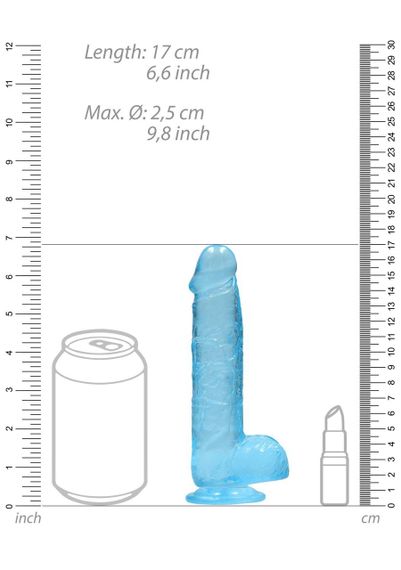 Фалоімітатор - Realrock Dildo 6" Blue sexstyle | Зображення 6