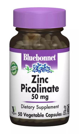 Микроэлемент Цинк Bluebonnet Nutrition Zinc Picolinate 50 mg 50 Veg Caps BLB0738