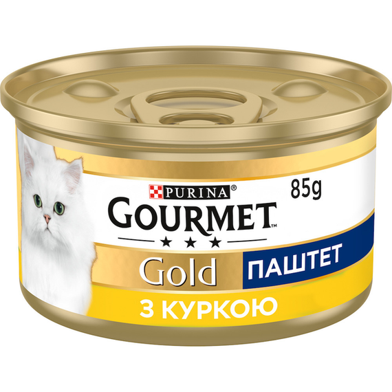 Влажный корм Purina GOURMET GOLD для взрослых котов, паштет с курицой 85г | Зображення 2