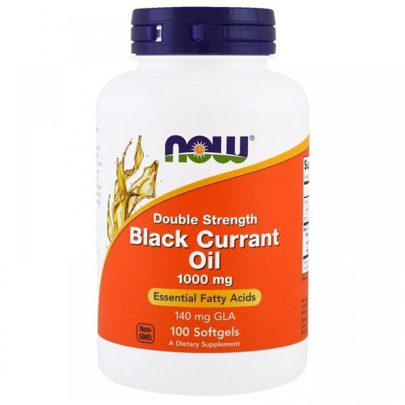 Олія чорної смородини NOW Foods Black Currant Oil 1000 mg 100 Softgels