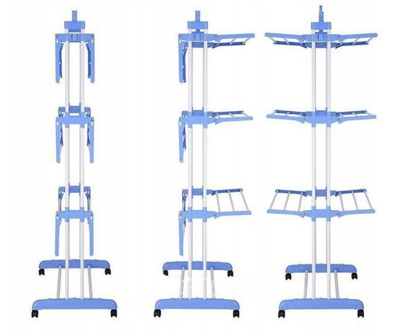 Сушарка складна для білизни GARMENT RACK Вертикальна пересувна стійка-сушарка для сушіння речей та білизни, на коліщатках | Зображення 2
