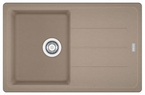 Franke Basis BFG 611-78 [Мийка кухонна Basis, фраграніт, прямокутник, з крилом, 780х500х200мм, чаша - 1, накладна, BFG 611-78, мигдаль] (114.0306.793)
