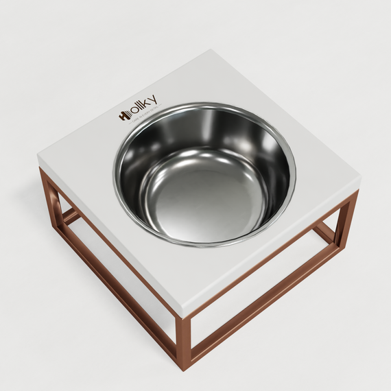 Миска на подставке для кошек и средних собак Hollky Base Solo M (1 × 0,8 л) Solo M-212110-GLWH | Зображення 6