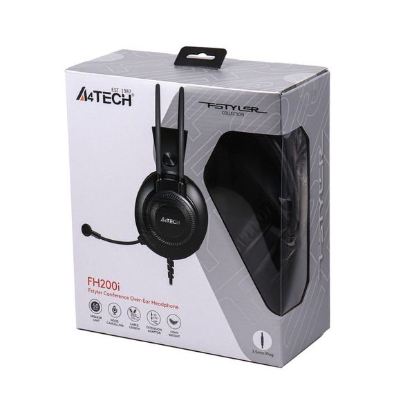 Навушники A4-Tech FH200i (Grey) з мікрофоном,колір сірий | Зображення 4