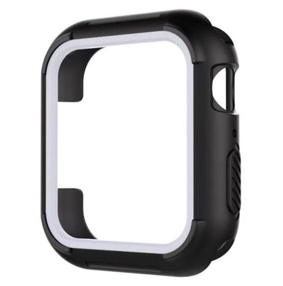 Силіконовий захисний корпус Primo для Apple Watch 40mm - Black / White | Зображення 1