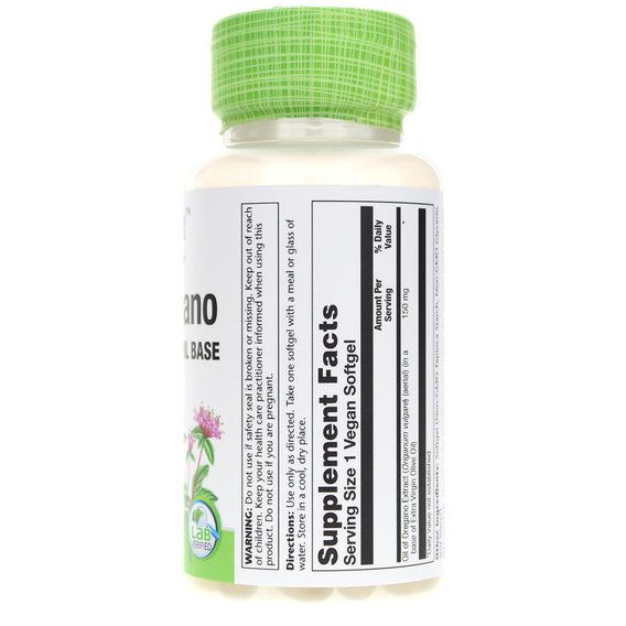 Олія Орегано Solaray Oil of Oregano 150 mg 60 Softgels | Зображення 1