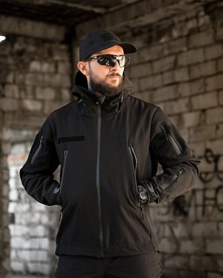 Тактичний костюм софтшел BANDIT чорний ВТ7955 | Зображення 4