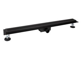 Лінійний трап Qtap Taurus FA600MBLA із нержавіючої сталі, з сухим затвором QTTAUFA600MB