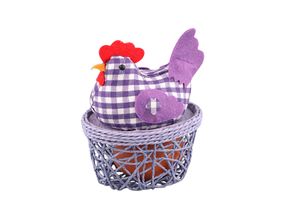 Фигурка декоративная Курочка в корзине