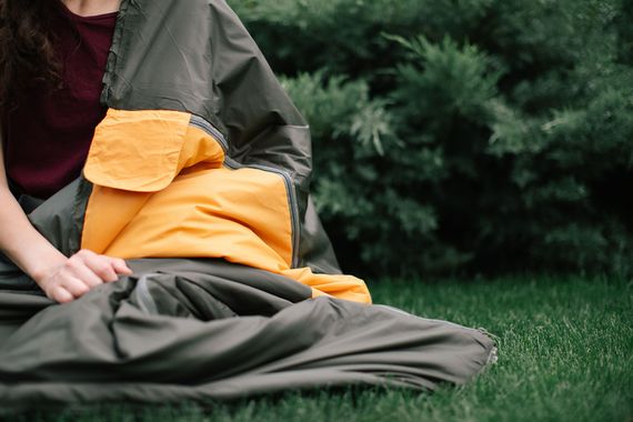 Спальний мішок Tramp Airy Light ковдра з капюш лівий yellow/grey 190/80 UTRS-056 | Зображення 6