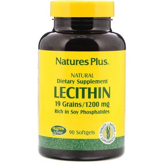 Лецитин Nature's Plus Lecithin 1200 mg 90 Softgels NTP4160