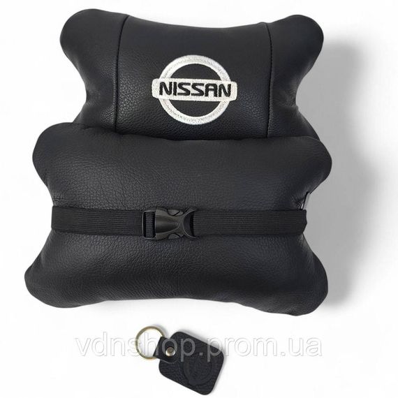 М'яка подушка для подорожей підголівник Nissan Нисан, Сувенірні автомобільні подушки WC-66 | Зображення 1