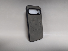 Чохол для Google Pixel 10 Pro XL / Гугл Піксель 10 Про ХЛ, Leather TPU, еко-шкіра, MagSafe, протиударний, сірий