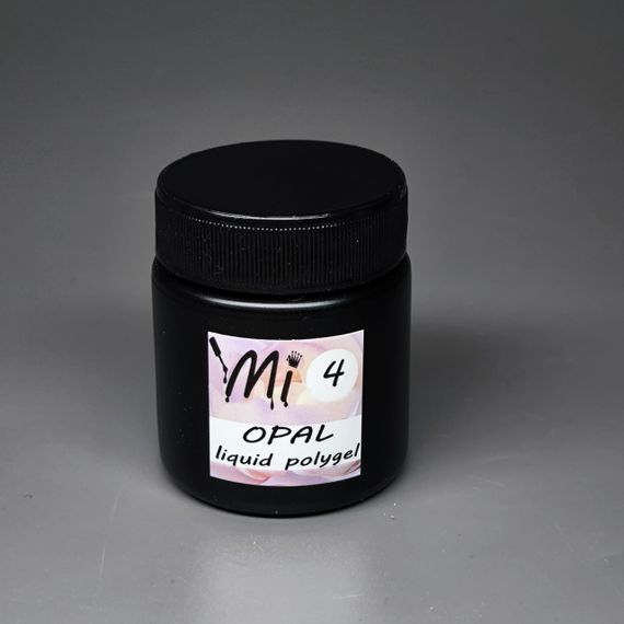 Рідкий полігель Мі OPAL #4 рожево-фіолетовий з шимером 50мл (баночка)