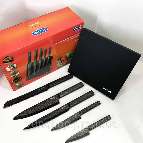 Комплект гострих ножів для кухні, Набір ножів кухонних сталь Універсальний набір JV-34 | Зображення 1