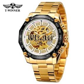 Годинник Fo2rsining 8186 Gold-White Steel