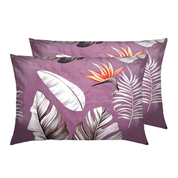 Комплект постільної білизни SoundSleep Banana Leaves бязь Двоспальний 175х215 см бузковий (2800004783606) | Зображення 5