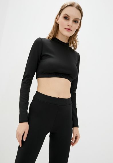 Спортивний топ 4Profi з довгим рукавом без принта чорний розмір XS біфлекс 18514 | Зображення 2