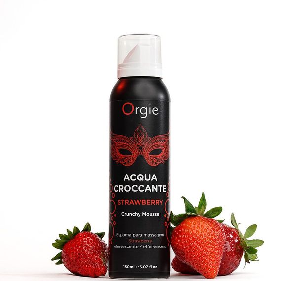Масажна пінка Orgie – Acqua Croccante Strawberry (150 мл), ефект бульбашок, що лопаються | Зображення 3