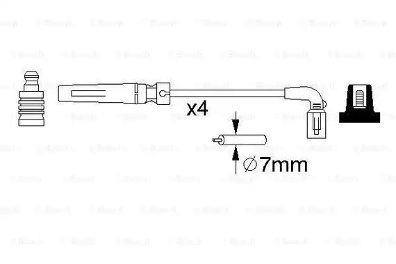 Дроти запалювання Lanos 1.6, BOSCH силікон B987 (0986356987) (96211948) | Зображення 6