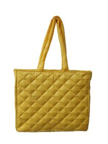 Сумка шоппер стёганная 4Profi лаке желтая 24055